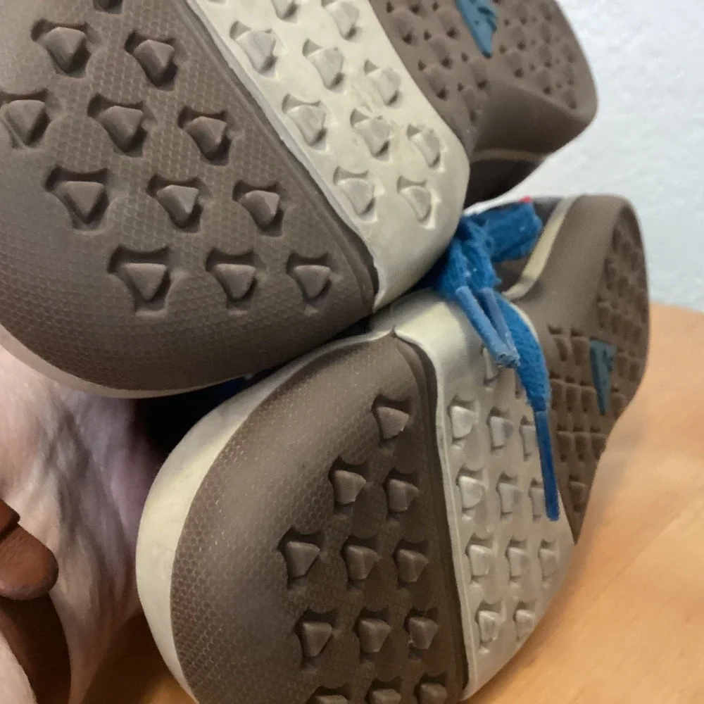 Plae Noel Waterproof Boots Kids Size 12 Brown Blue Leather eVent‎ Winter Shoes